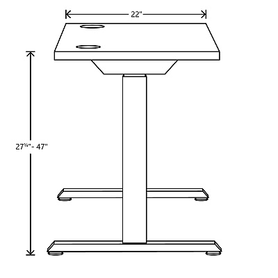 HON Coordinate Height Adjustable Desk Bundle 2-Stage, 70" x 22" x 27.75" to 47", Florence WalnutBlack (HONHAT2SFLB2270)