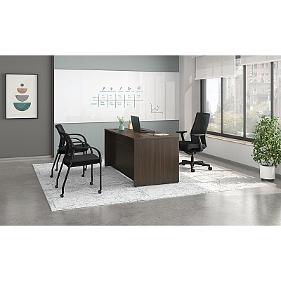 HON Mod Double Pedestal Desk Bundle, 66" x 30" x 29", Java Oak (HONMOD005)