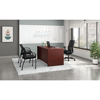 HON Mod Double Pedestal Desk Bundle, 66" x 30" x 29", Traditional Mahogany (HONLDS66PSTM1)