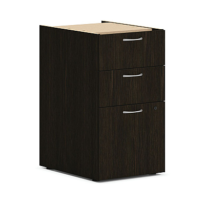HON Mod Double Pedestal Desk Bundle, 72" x 30" x 29", Java Oak (HONMOD010)