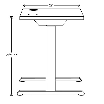 HON Coordinate Height Adjustable Desk Bundle 2-Stage, 46" x 22" x 27.75" to 47", Silver MeshSilver (HONHAT2SMSV2246)