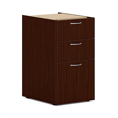 HON Mod Double Pedestal Desk Bundle, 72" x 30" x 29", Traditional Mahogany (HONMOD006)