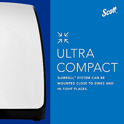 Scott Slimroll Manual Towel Dispenser, 12.65 x 13.02 x 7.18, White (KCC47091)