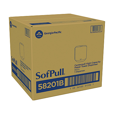 Georgia Pacific Professional SofPull CenterPull Hand Towel Dispenser, 10.13 x 10.58 x 11.33, Black (GPC58201B)