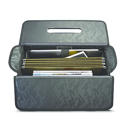 Solo Morgan Recycled Rolling Catalog Case, Fits Devices Up to 17.3", 18.13 x 7.13 x 13.5, Black/Gray (USLB151410)