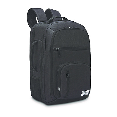 Solo Grand Travel Recycled TSA Backpack, Fits Devices Up to 17.3", 12.25 x 6.5 x 18.63, Dark Gray (USLUBN7804)