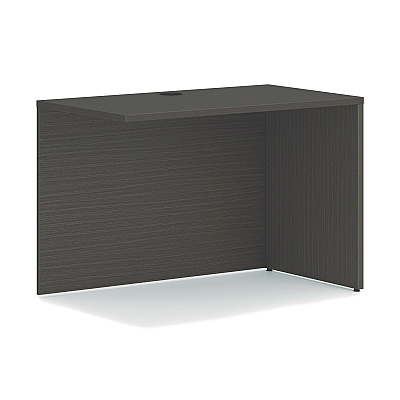 HON Mod L-Station Single Pedestal Desk Bundle, 60" x 72" x 29", Slate Teak (HONMOD192)
