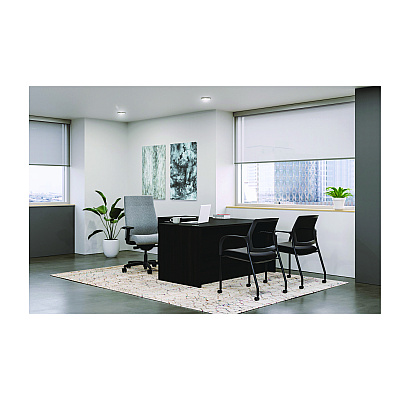 HON Mod L-Station Single Pedestal Desk Bundle, 60" x 72" x 29", Java Oak (HONL6072L1BBFJA)