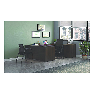 HON Mod U-Station Bundle, 66" x 96" x 29", Java Oak (HONMOD081)