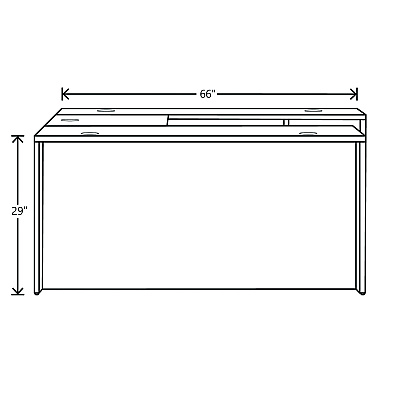 HON Mod U-Station Bundle, 66" x 96" x 29", Java Oak (HONMOD081)