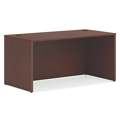 HON Mod L-Station Single Pedestal Desk Bundle, 60" x 72" x 29", Sepia Walnut (HONL6072L1BBFSE)