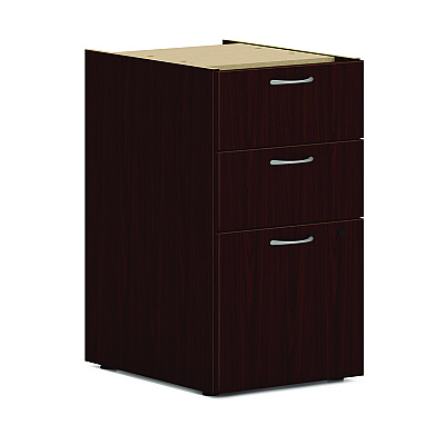 HON Mod L-Station Double Pedestal Desk Bundle, 60" x 72" x 29", Traditional Mahogany (HONMOD188)