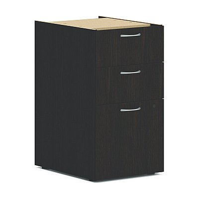 HON Mod L-Station Double Pedestal Desk Bundle, 66" x 72" x 29", Java Oak (HONMOD076)
