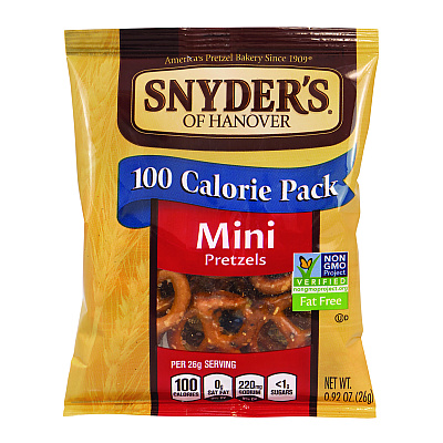 Snyder's Mini Pretzels. 0.92 oz Pack, 36 Packs/Box, 2 Boxes/Carton (GRR60004087)