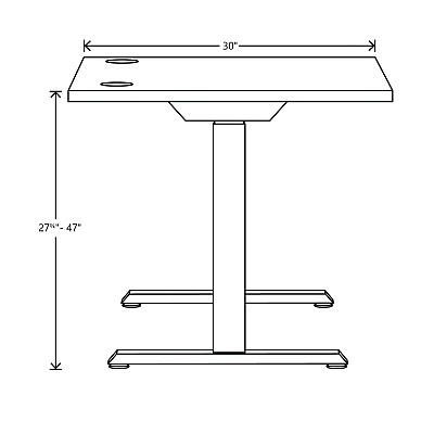 HON Mod Height Adjustable Desk Bundle, 60" x 30" x 27.5" to 47.75", Slate Teak/Silver (HONMOD051)