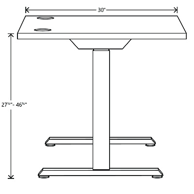 HON Mod Height Adjustable Desk Bundle, 60" x 30" x 27.5" to 47.75", Sepia Walnut/Silver (HONMOD053)