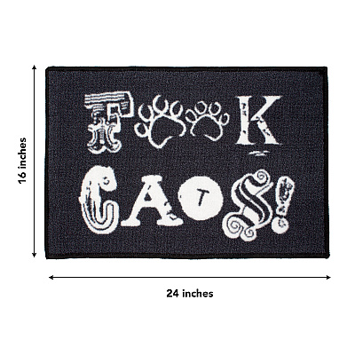 Pet Mat 16x24 F Cats Black, Case Of 20 (PM-16X24-FCATS-CS)