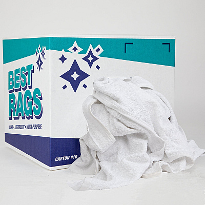 W54 Hand Towel Size Terry Wipers White 10lb Box (N-W54-10)