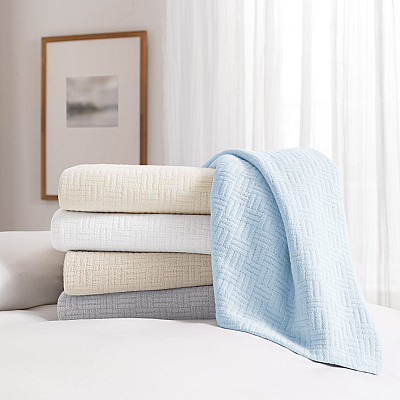 Host & Home Cotton Throw Blanket 50x70 Beige, Case Of 4 (THROW-COT-5070-BG)