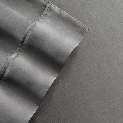 Aston & Arden Tencel Sheet Set California King - Dark Grey, 4 Piece Set (P-SS-CKG-400-DG)