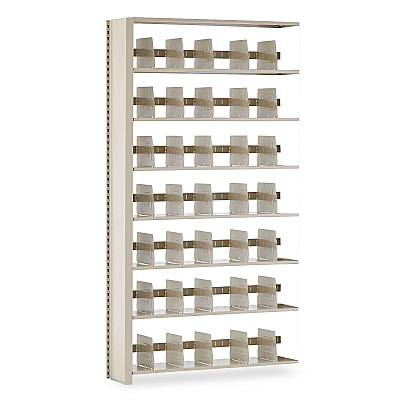Tennsco Snap-Together Seven-Shelf Closed Add-On Unit, Steel, 48w x 12d x 88h, Sand (TNN128848ACSD)