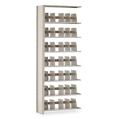 Tennsco Snap-Together Seven-Shelf Closed Add-On Unit, Steel, 36w x 12d x 88h, Sand (TNN1288ACSD)