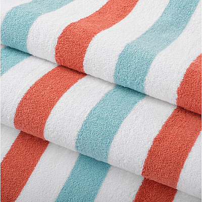 Cabo Cabana Beach Towel 30x70 Orange/blue, Pack Of 4 (PNP-CABOCABANA-OR/BL)