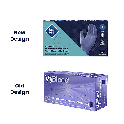 Safety Zone Synthetic Vinyl Powder Free 4.5 Mil Gloves Blue-violet Xl, Case Of 1000 (GL-VN104VBFX)