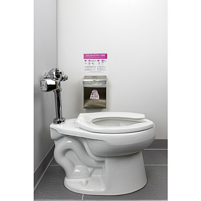 HOSPECO Combination Receptacle Dispenser, Stainless Steel, 11"x8"x4", 1 Each, 10/cs (CDSS)