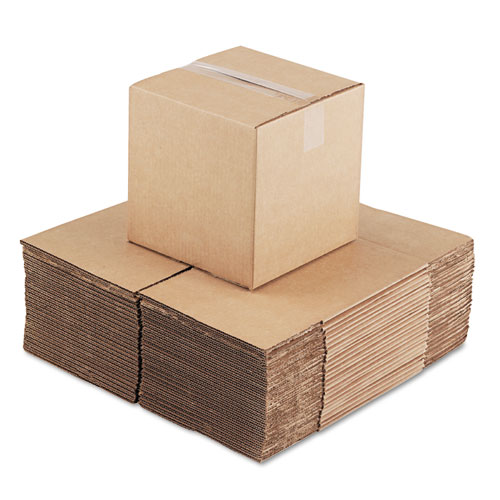 General Supply CUBED FIXED-DEPTH SHIPPING BOXES, REGULAR SLOTTED CONTAINER (RSC), 10" X 10" X 10", BROWN KRAFT, 25/BUNDLE (101010)