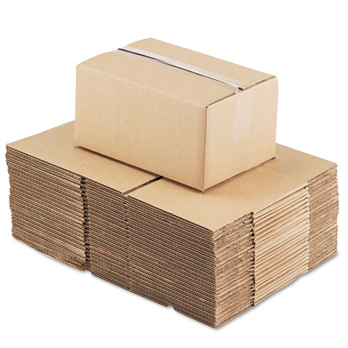 General Supply FIXED-DEPTH SHIPPING BOXES, REGULAR SLOTTED CONTAINER (RSC), 12" X 8" X 6", BROWN KRAFT, 25/BUNDLE (1286)