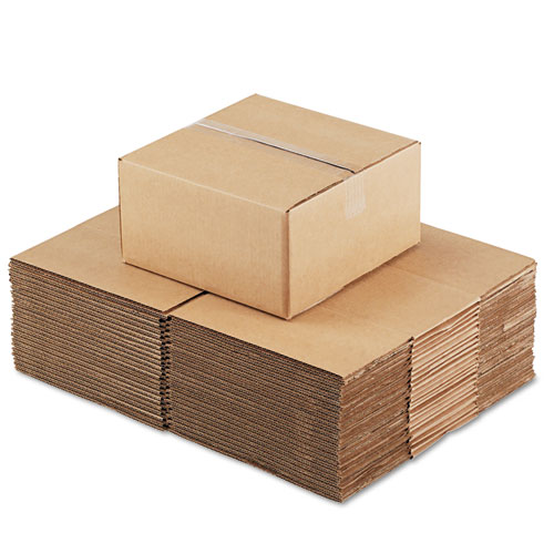 General Supply FIXED-DEPTH SHIPPING BOXES, REGULAR SLOTTED CONTAINER (RSC), 12" X 12" X 6", BROWN KRAFT, 25/BUNDLE (12126)