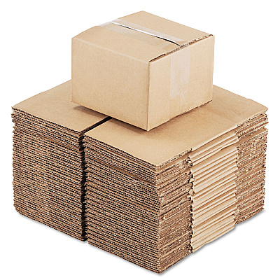 Universal Fixed-Depth Corrugated Shipping Boxes, Regular Slotted Container (RSC), 6" x 6" x 4", Brown Kraft, 25/Bundle (UNV664)