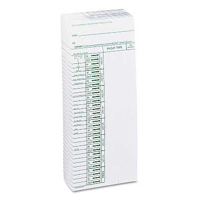Time Clock Cards for Acroprint ATT310, One Side, 4 x 10, 200/Pack (ACP096103080)