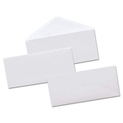 Universal Open-Side Security Tint Business Envelope, #10, Monarch Flap, Gummed Closure, 4.13 x 9.5, White, 500/Box (UNV35202)