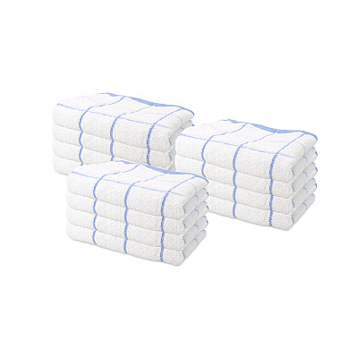 Cooks Linen Kitchen Towel 15x25 Blue, Pack Of 12 (P-KT-BLUE)