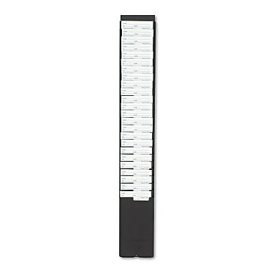Acroprint Time Card Rack, 25 Pockets, Plastic, Black (ACP810118000)