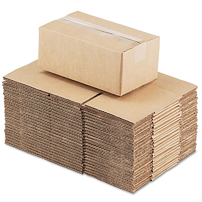 Universal Fixed-Depth Corrugated Shipping Boxes, Regular Slotted Container (RSC), 6" x 10" x 4", Brown Kraft, 25/Bundle (UNV1064)