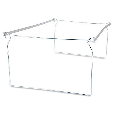 Universal Screw-Together Hanging Folder Frame, Legal Size, 23" to 26.77" Long, Silver, 6/Box (UNV68000)