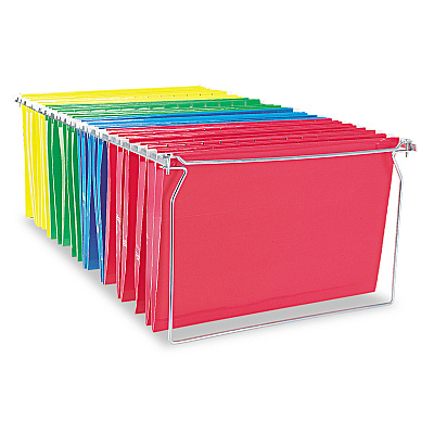 Universal Screw-Together Hanging Folder Frame, Legal Size, 23" to 26.77" Long, Silver, 6/Box (UNV68000)