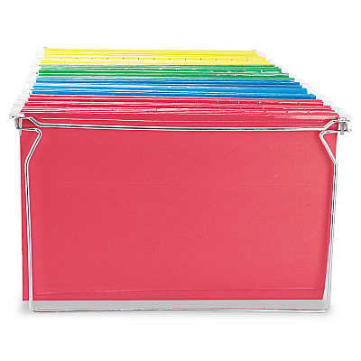 Universal Screw-Together Hanging Folder Frame, Legal Size, 23" to 26.77" Long, Silver, 6/Box (UNV68000)