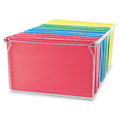 Universal Screw-Together Hanging Folder Frame, Legal Size, 23" to 26.77" Long, Silver, 6/Box (UNV68000)