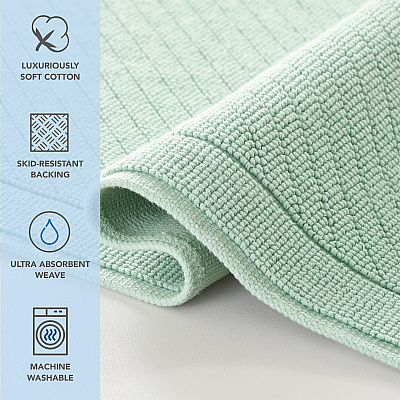 Cotton Bath Mat 24x36 Silt Green, Case Of 4 (HH-BM-2436-GR)
