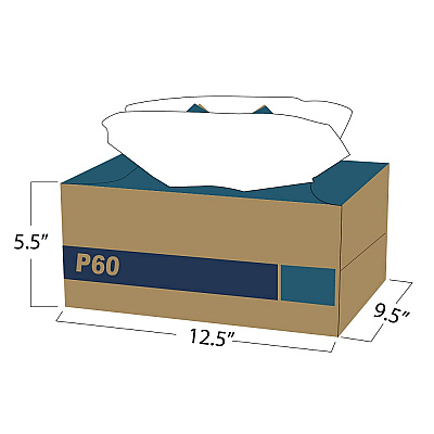 Taskbrand P60 Hydrospun Interfold Wiper, 11x16.75, 180/dc, Case Of 32400 (N-P060ITW)