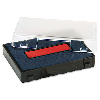 T5460 Professional Replacement Ink Pad for Trodat Custom Self-Inking Stamps, 1.38" x 2.38", Blue/Red (USSP5460BR)