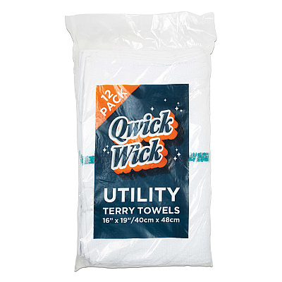 Qwick Wick Bar Mop Towel 30oz Green Stripe, Case Of 60 (N030-GR-5DZ)