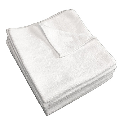 Smart Choice Microfiber Cloths 12x12 20gm White, Pack Of 12 (P915115W)