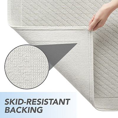 Cotton 2pc Bath Mat Set 17x24/20x32 Light Gray, 2pc Set (P-HH-BM-2PK-GY)