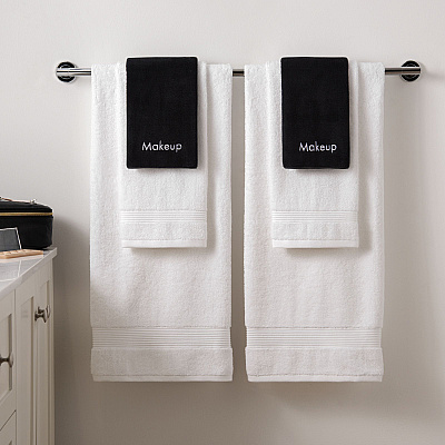 Bck2u Coral Fleece Makeup Washcloth 13x13 Black, Case Of 108 (MU-BLACK-CS)