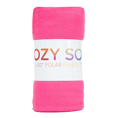Cozy Soft Polar Fleece Throw 50x60 Pink (12pk), Case Of 12 (FLC-PLR-5060-PK-CS)